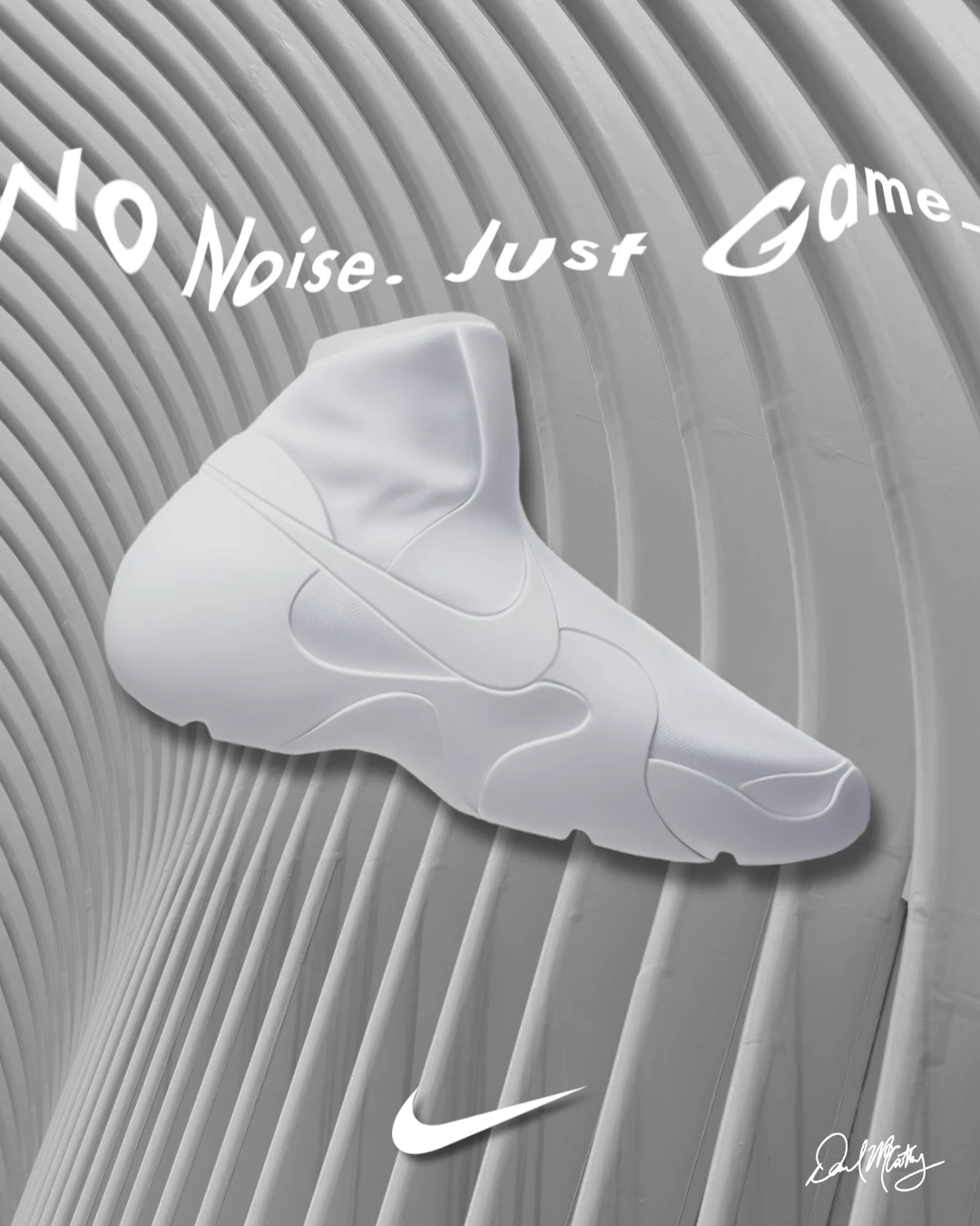Nike Grounded, white colorway, no noise just game