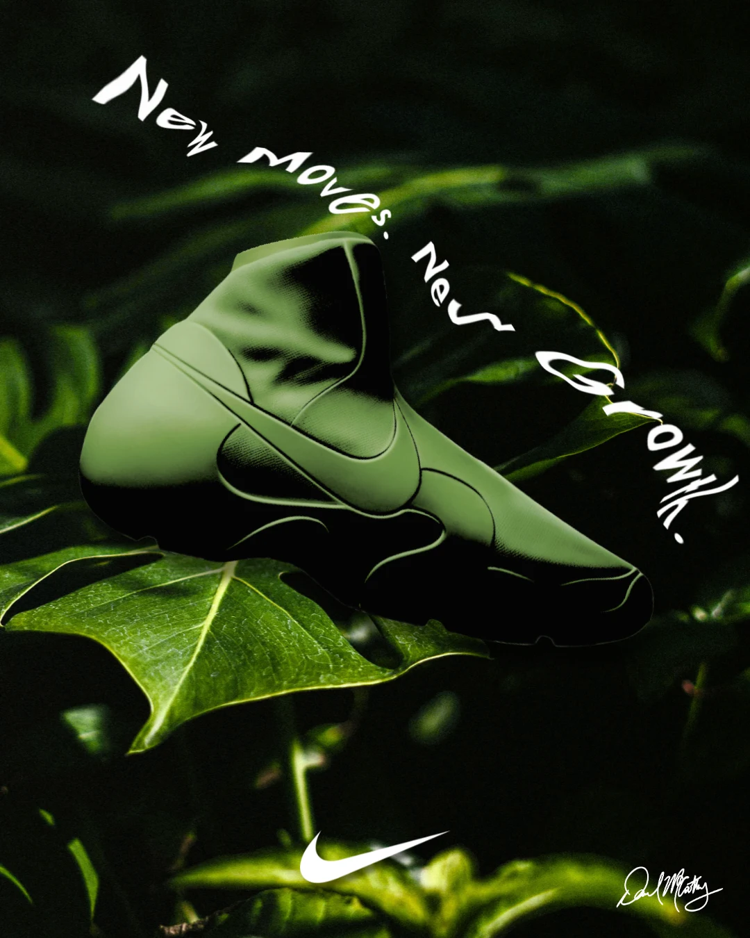 Nike Grounded, green colorway, new moves new growth