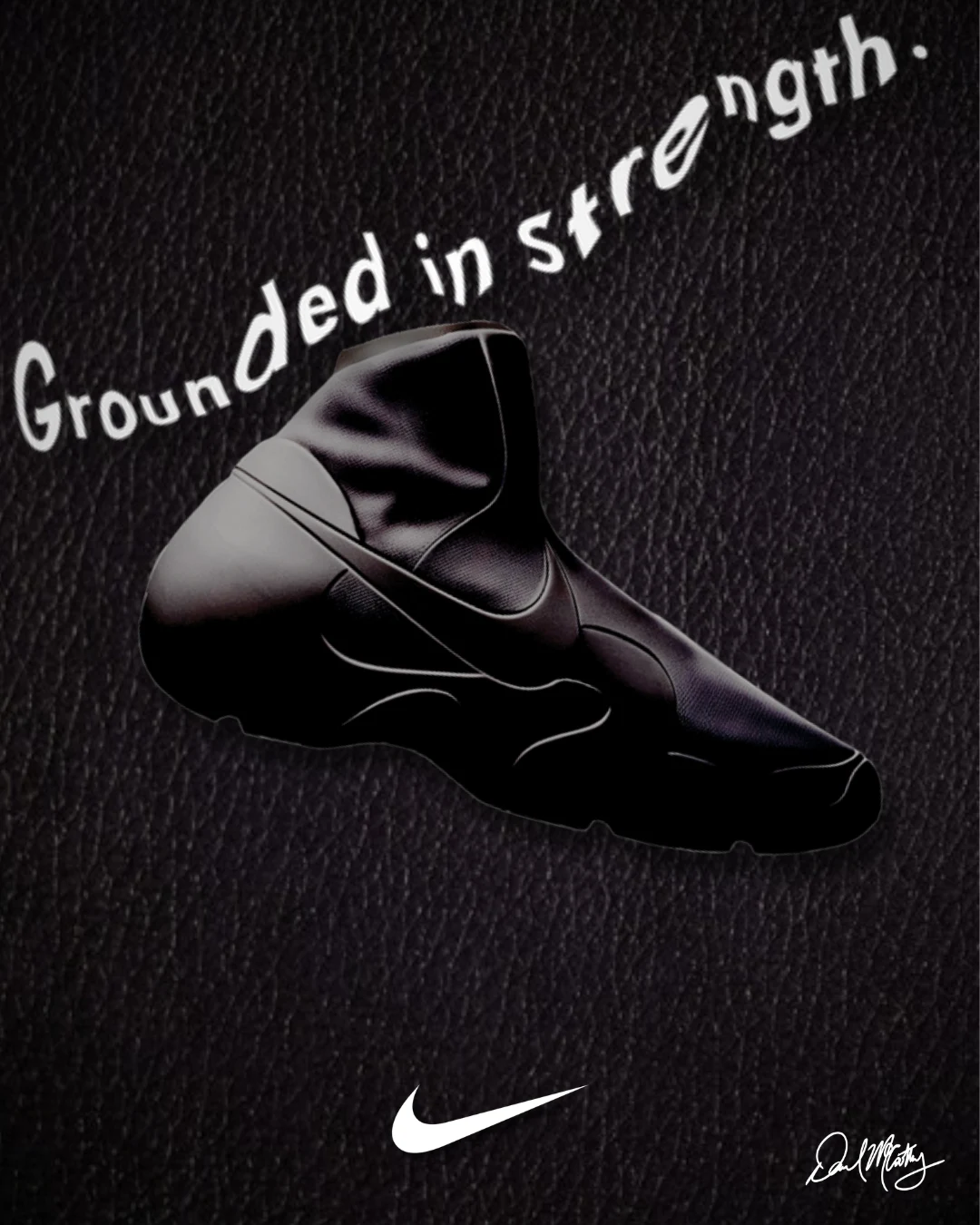 Nike Grounded, black colorway, grounded in strength